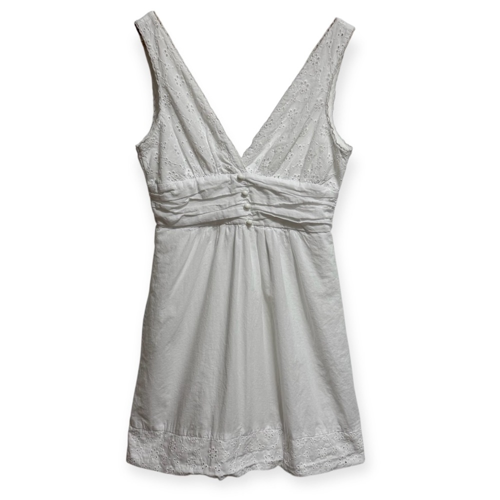 Vintage Y2K Forever 21 Babydoll Eyelet Mini Dress